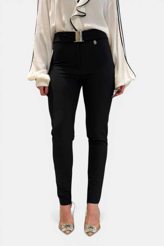 WS00559-NERO - PANTALONE - BABYLON W LES FEMMES